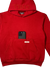 Zen Zip Chenille Applique Hoodie - Cherry Red