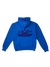 Chenille Appliqué ZEN ZIP Hoodie – Sapphire Blue
