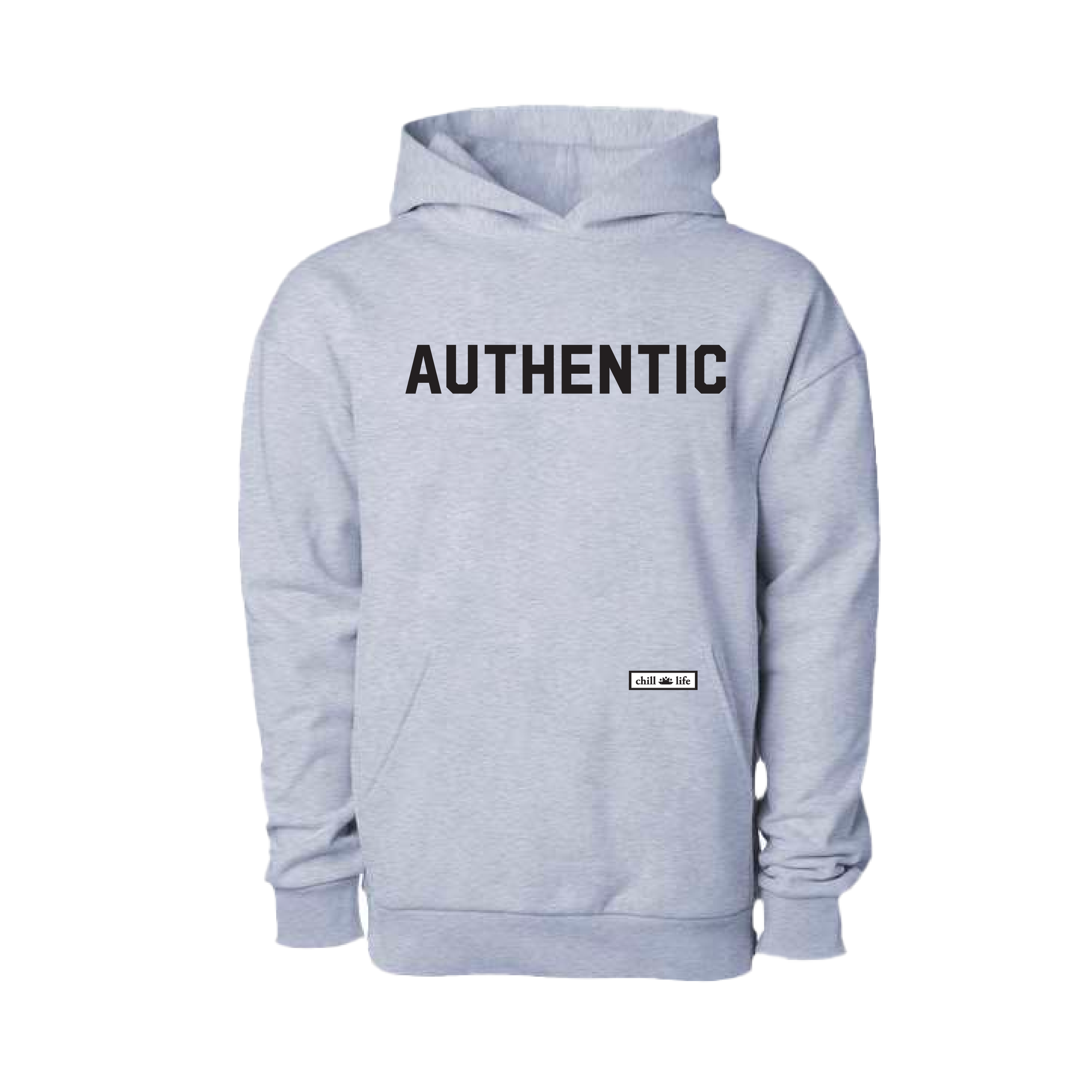 AUTHENTIC Hoodie Chill Gray – chill life style - Main Image