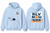 BLV N U Wave Ze Zip hoodie-chambray blue, ivory, cool gray or black