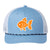 next play goldfish rope trucker cap-navy,white or columbia blue- collab with The Game