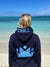 Serenity Appliqué ZEN ZIP Hoodie – Navy / Nashville Blue