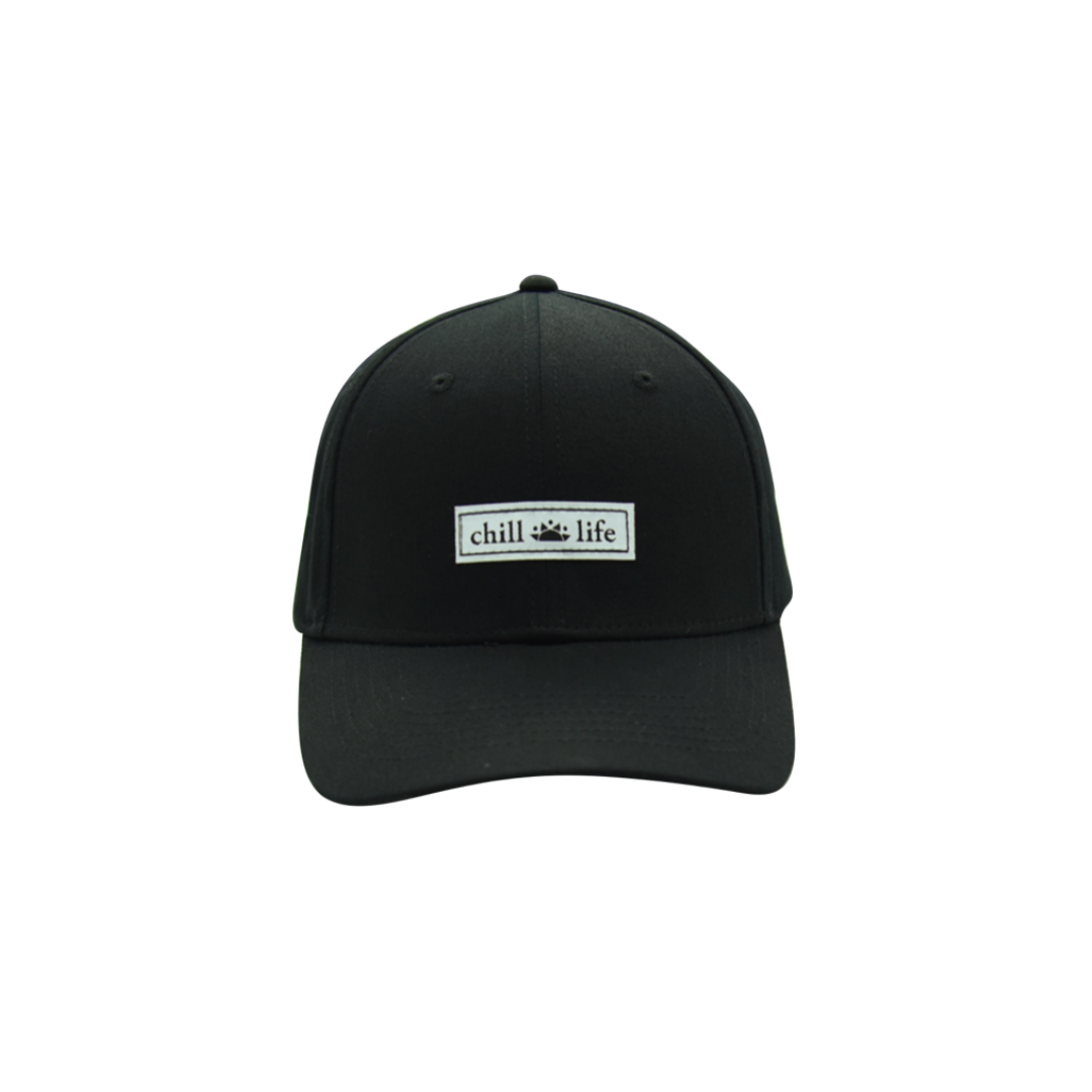 chill life hat - Black Low Profile