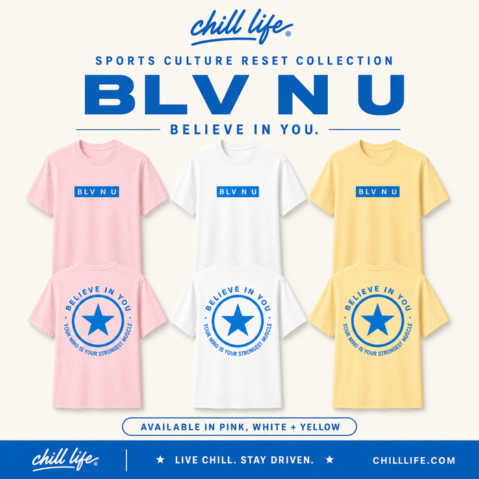BLV N U tee- white,pink or butter yellow