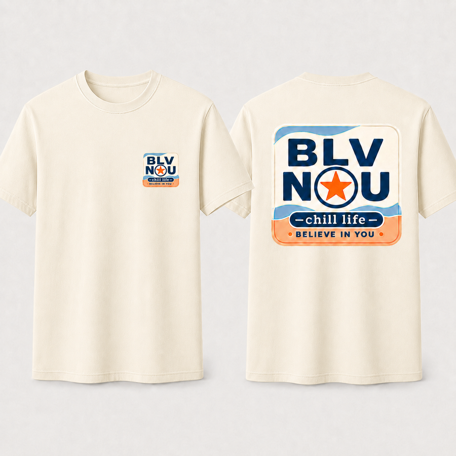 BLV N U wave tee-navy or ivory