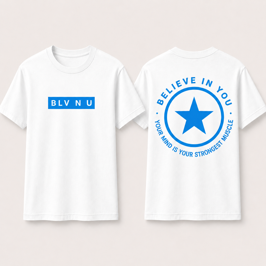 BLV N U tee- white,pink or butter yellow