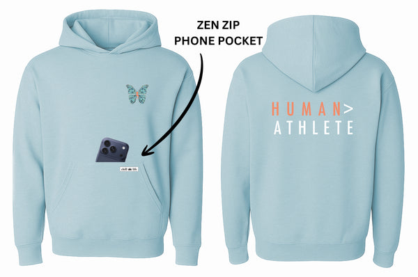 Zen Zip Essentials Hoodie in Black | Chill Life – chill life style