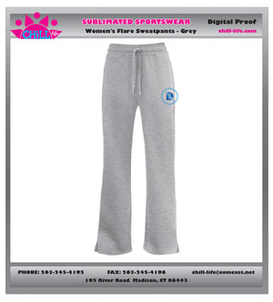 Women's Flare Sweatpants-Gray