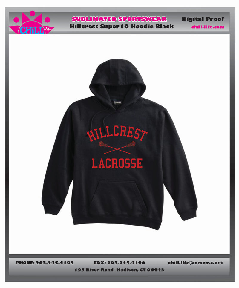 Hillcrest Lacrosse Hoodie-BLACK OR GREY
