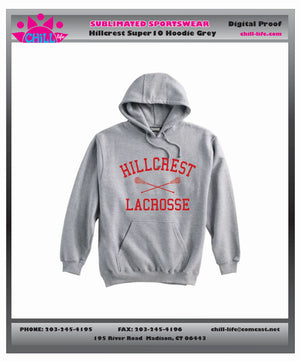 Hillcrest Lacrosse Hoodie-BLACK OR GREY