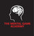 Logo of 'The Mental Game Academy' with a brain illustration and sports equipment on a black background.