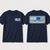 NVR GV UP WAVES TEE-NAVY OR IVORY