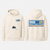 NVR GV UP WAVES ZENIP HOODIE-CHAMBRAY, COOL GREY, BLACK OR IVORY