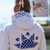 Serenity Applique ZEN ZIP Hoodie-Cool Grey/Polka Dots