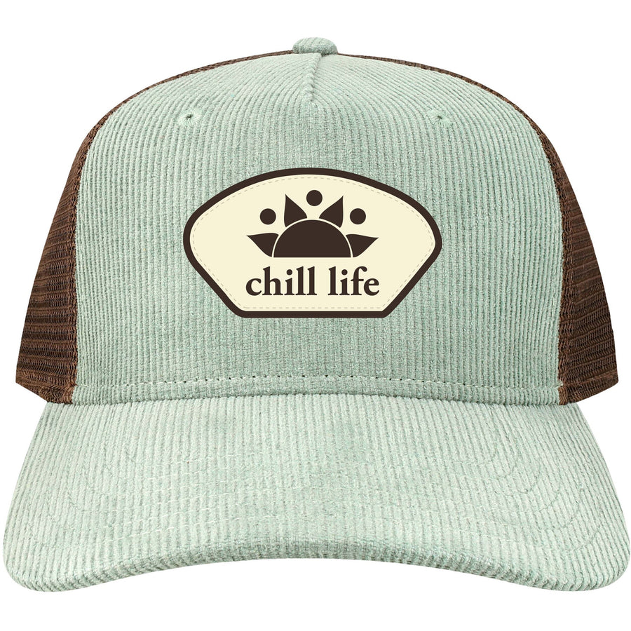 chill cord series-sage and sand trucker