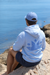 Chenille Appliqué ZEN ZIP Hoodie – Hydrangea Blue