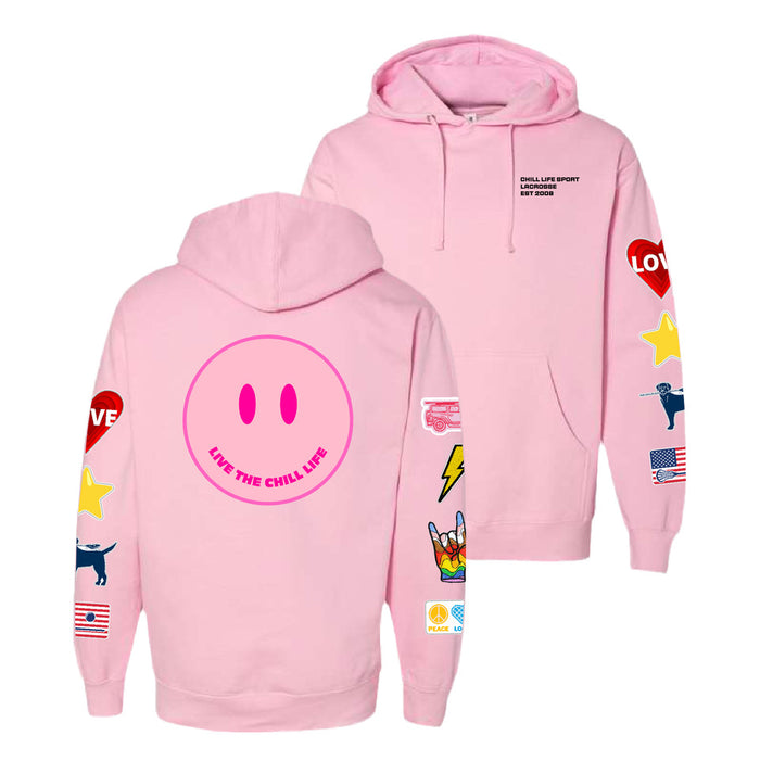 smile patches hoodie