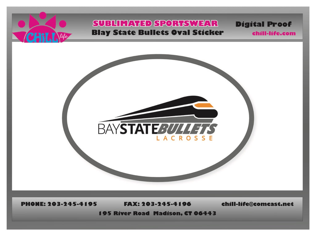 Bay State Bullets Oval Decal