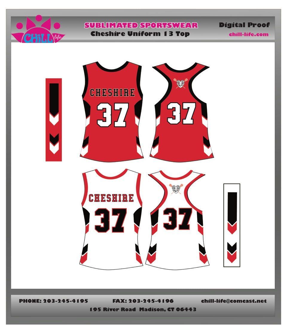 Cheshire Lacrosse Reversible Game Jersey