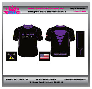 Ellington Lacrosse Custom Sublimated Short Sleeve Shooter Shirt