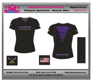 Ellington Lacrosse Girls/Ladies Cut Sublimated Shooter Shirt