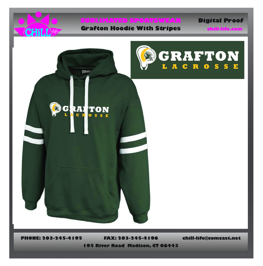 Grafton Lacrosse Twin Striped Hoodie