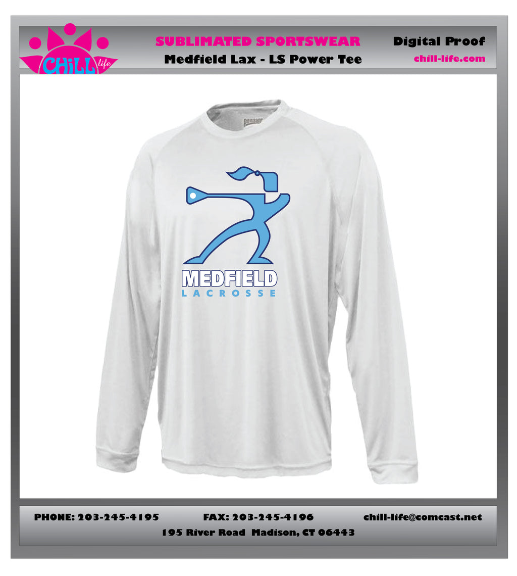 Medfield Girls Lacrosse Long Sleeve Performance Shirt-UNISEX sizing