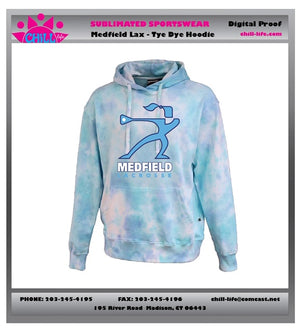 Medfield Girls Lacrosse Tie Dye Hoodie-UNISEX sizing