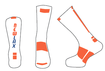 NewLax Custom Crew Length Lacrosse Sock