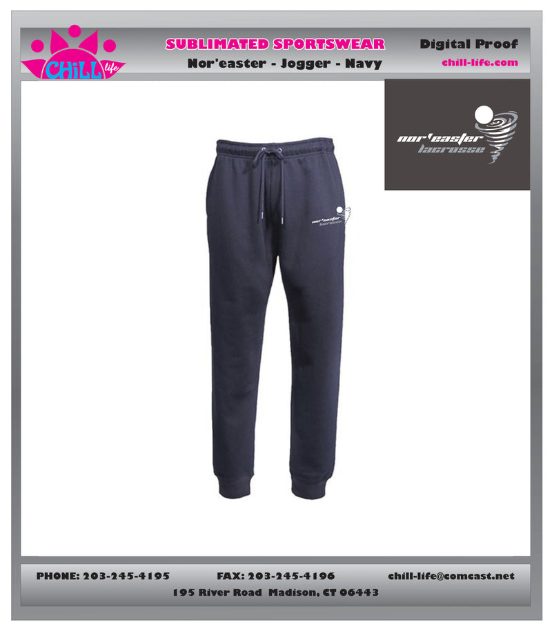 Nor'easter Lacrosse Classic Cotton Jogger-NAVY