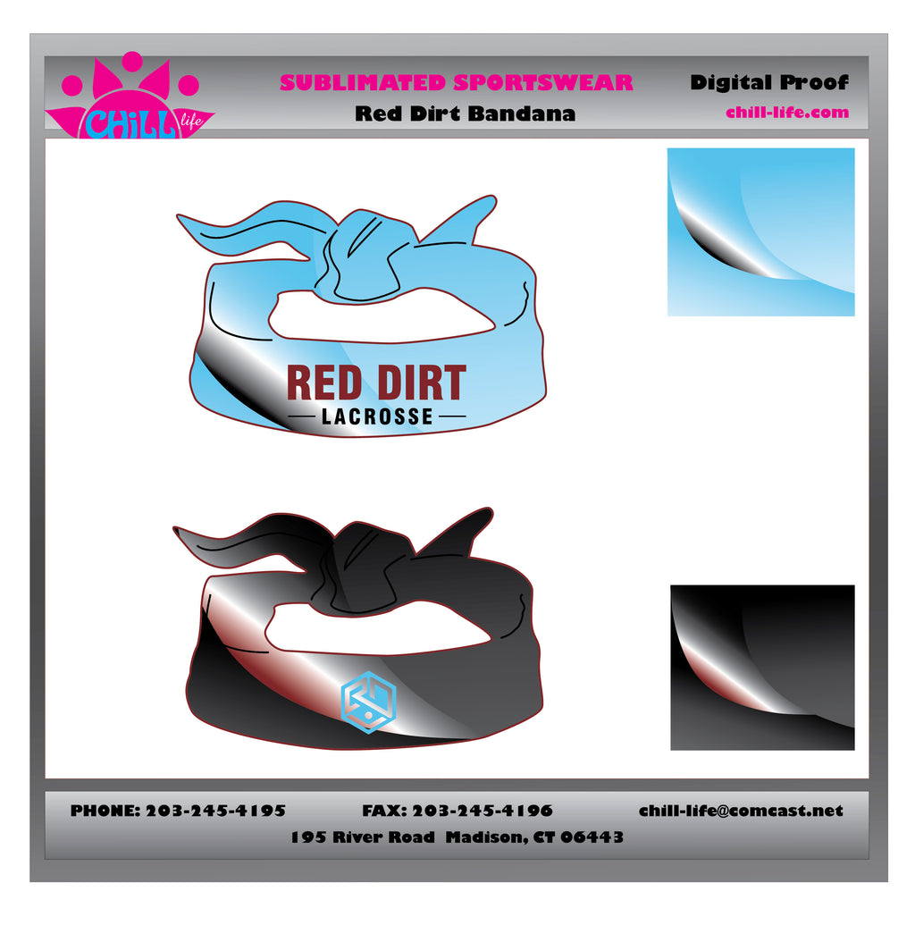 Red Dirt Lacrosse Open style tied Headband