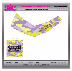 Supreme Athlete Purple/Lime Camo Sublimated Flex Arm Sleeve