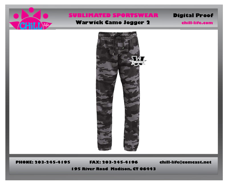 Warwick Youth Basketball Camouflage Sweatpants