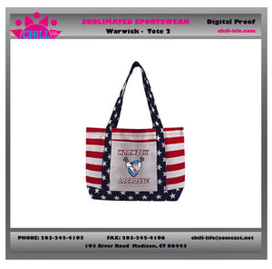Warwick Lacrosse Stars and Stripes Liberty Tote Bag