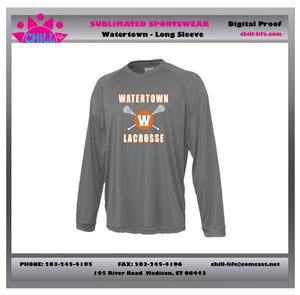 Watertown Lacrosse Long Sleeve Shooter Shirt- 1002 GRAPHITE