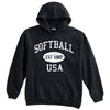 Softball Sweatshirt-Vintage Distressed Established Date USA