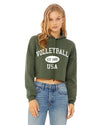 Cropped Volleyball Hoodie Vintage USA