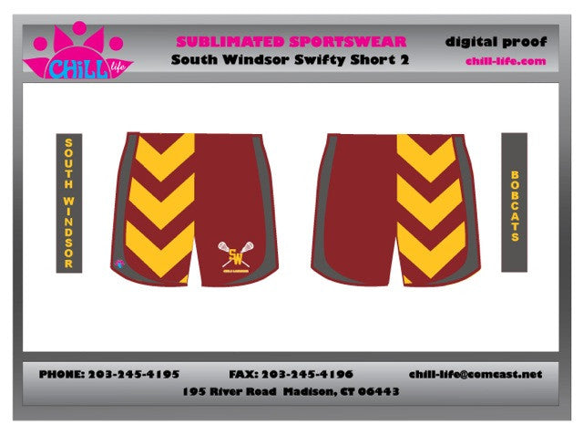 Custom South Windsor Girls Sublimated Shorts