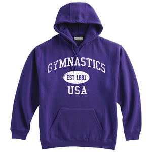 Gymnastics Sweatshirt-Vintage Distressed Established Date USA